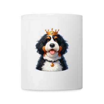 Couronne de chien Bernedoodle - Mug blanc - blanc - Devant