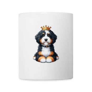 Couronne de chien Bernedoodle - Mug blanc - blanc - Devant