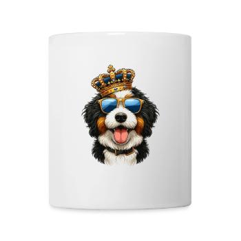 Couronne de chien Bernedoodle - Mug blanc - blanc - Devant
