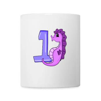 1 an - Inscription à l’école - Motif hippocampe - Mug blanc - blanc - Devant