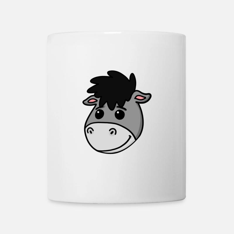 Esel Kopf Tierkopf Eselkopf - Tasse - Weiß