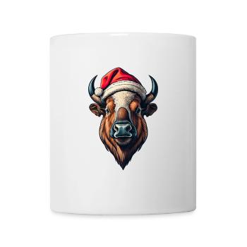 Bison Weihnachten Santa - Tasse - Weiß - Vorne