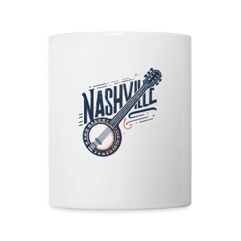 Banjo Guitar Bluegrass Music Nashville - Mug - white - Front