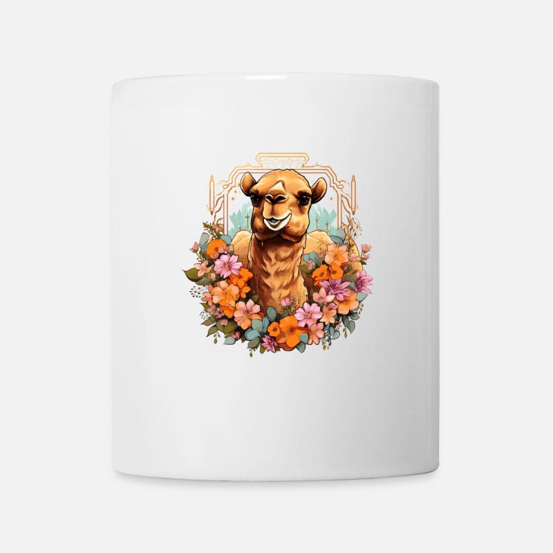 Fleurs de tête de chameau - Mug blanc - blanc