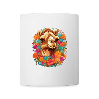 Camel Camel Head Flowers - Mug - white - Front
