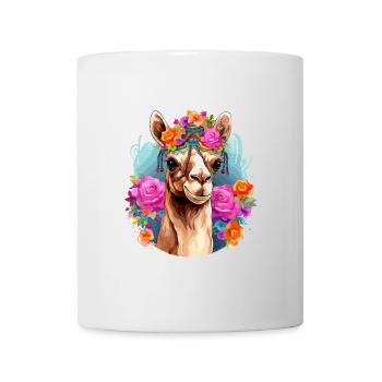 Camel Camel Head Flowers - Mug - white - Front