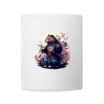 Wasserschwein Samurai Japanische Kunst - Tasse - Weiß - Vorne