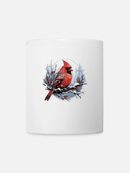 Rotkardinal Kardinal Vogel - Tasse - Weiß