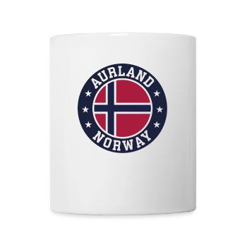 Aurland Norway Flag - Mug - white - Front