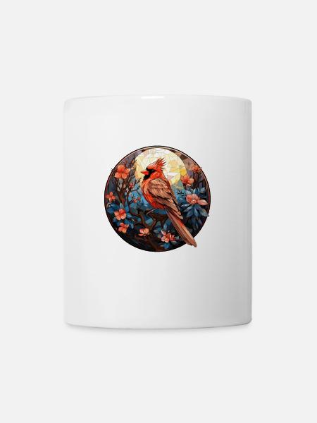 Rotkardinal Kardinal Vogel - Tasse - Weiß