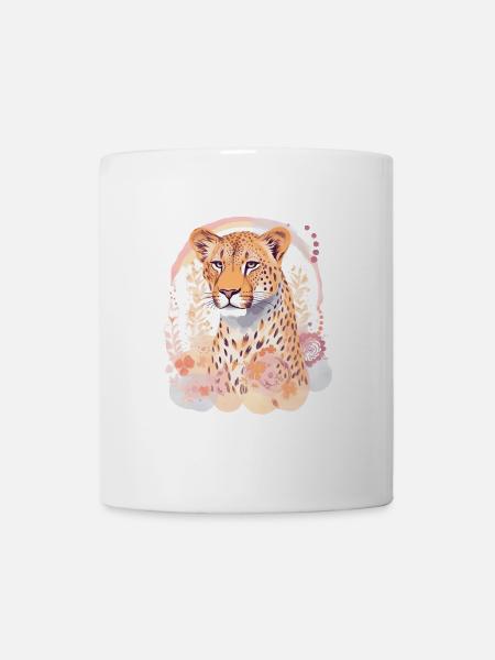 Cheetah Cheetah Flowers - Mug - white