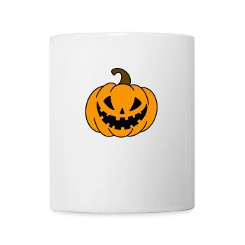 gruseliger Kürbis - Tasse - Weiß - Vorne