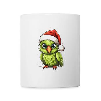 Budgie Parakeet Christmas Santa Hat - Mug - white - Front