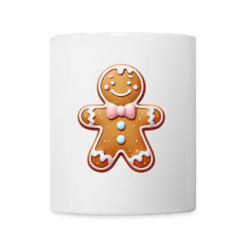 Illustration de bonhomme en pain d’épice joyeux - Mug blanc - blanc - Devant