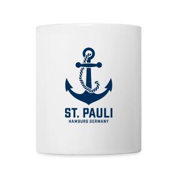 St. Pauli Hamburg Anker Reeperbahn - Mug blanc - blanc - Devant