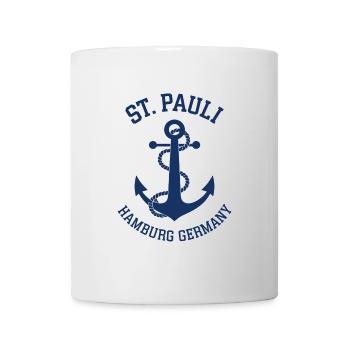 St. Pauli Hamburg Anker Reeperbahn - Mug blanc - blanc - Devant