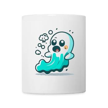 Der verspielte Geist: Ein lustiges Cartoon-Design - Tasse - Weiß - Vorne