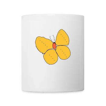 Ein Gelber Schmetterling - Tasse - Weiß - Vorne