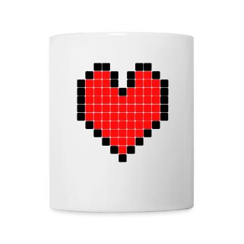 Rigged Poker - Pixel Art - Coeur - Mug blanc - blanc - Devant