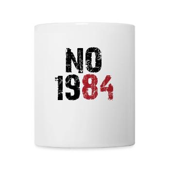 No 1984 schwarz - Tasse - Weiß - Vorne