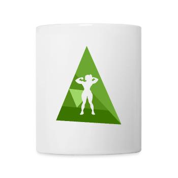 Entraînement avec haltères de musculation - Mug blanc - blanc - Devant