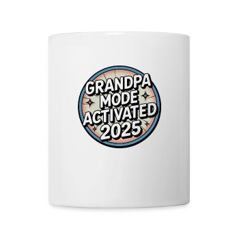 Mode grand-père activé 2025 - Mug blanc - blanc - Devant