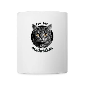 Pew Pew Cat 094239 - Mug - white - Front