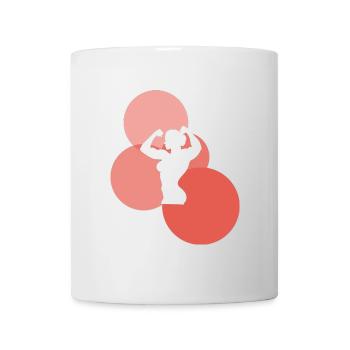 Bodybuilding Dumbbell - Mug - white - Front