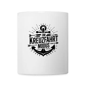 Kreuzfahrt Modus | Anker & Abenteuer - Tasse - Weiß - Vorne