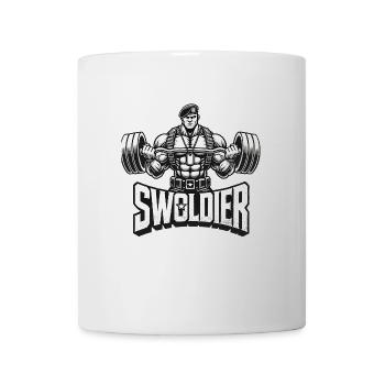 Swoldier, muskulöser, im Army-Stil - Tasse - Weiß - Vorne