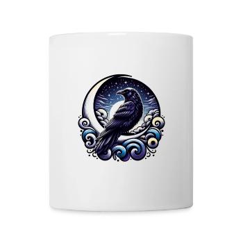 Rabe bei Nacht Mond Mystisch - Tasse - Weiß - Vorne