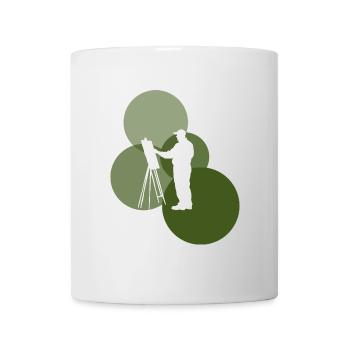 Pinsel Aquarell Pastell - Tasse - Weiß - Vorne