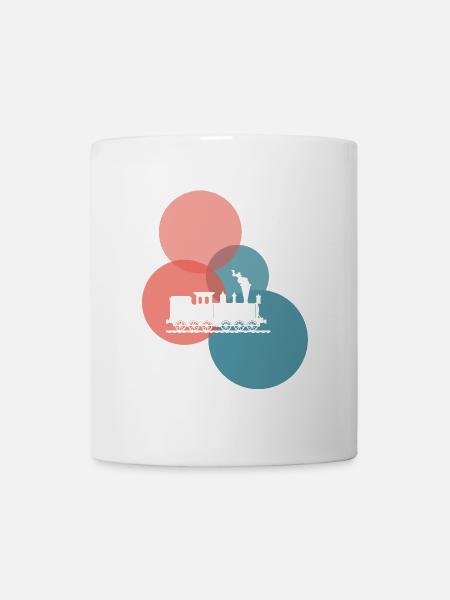 Dampflok Eisenbahn - Tasse - Weiß