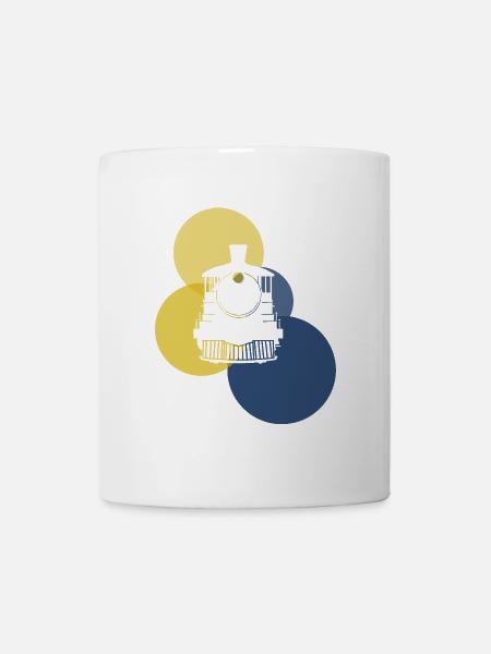 Dampflokomotive Schienen Eisenbahn - Tasse - Weiß