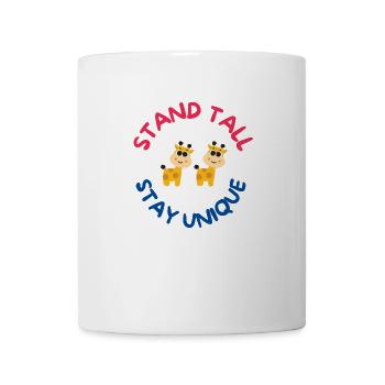 Stand Tall, Stay Unique – Cute Giraffe Motivationa - Mug - white - Front