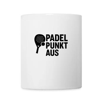 Padel. Punkt. Aus. – Statement Design - Tasse - Weiß - Vorne