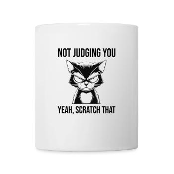 Sarcastic Cat Not Judging You Scratch That - Mug - white - Front
