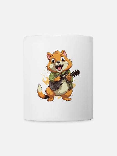 Harmonische Eichhörnchen-Serenade - Tasse - Weiß