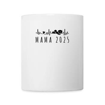Maman 2025 Bébé Battement de cœur à la grossesse - Mug blanc - blanc - Devant