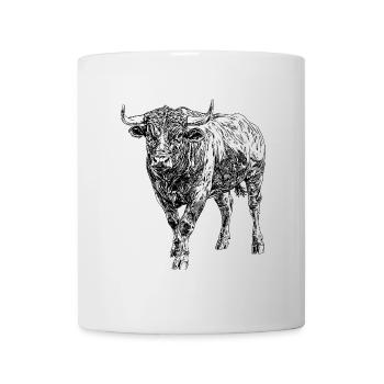 Detailed bull illustration - Mug - white - Front