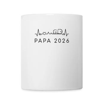 Futur Papa 2026 Battement de Cœur Grossesse - Mug blanc - blanc - Devant