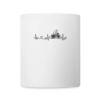 Vélo cycliste Heartbeat ECG pour vélo VTT motard - Mug blanc - blanc - Devant