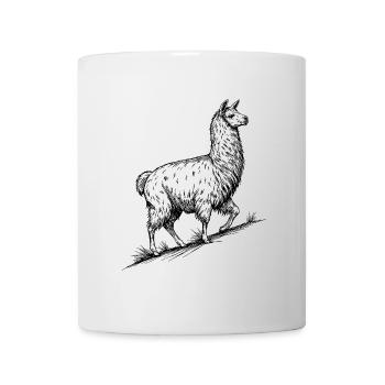 Lama Vintage Illustration Dessin - Mug blanc - blanc - Devant