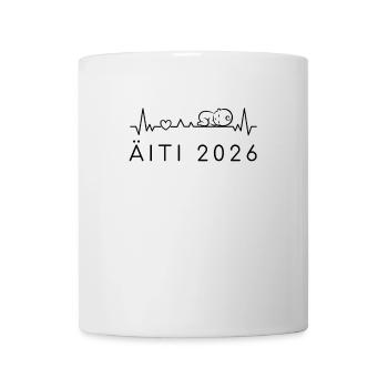 Maman 2026 Battement de cœur Grossesse Finlandais - Mug blanc - blanc - Devant