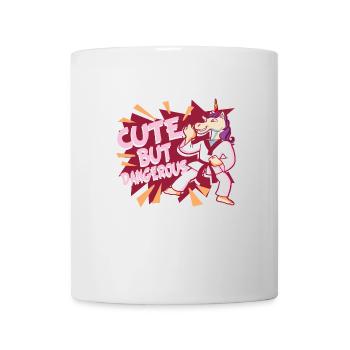 Karate & MMA Unicorn: Doux, mais dangereux, je boxe - Mug blanc - blanc - Devant