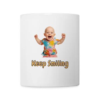 Keep Smiling - Tasse - Weiß - Vorne