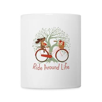 Ride Around Life with Dog - Mug - white - Front
