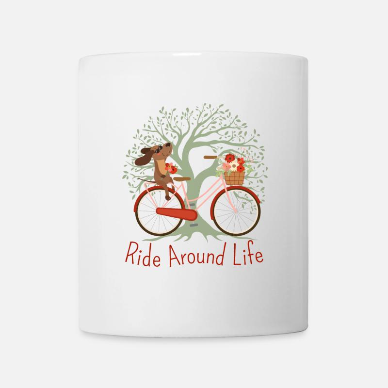 Ride Around Life with Dog - Mug blanc - blanc