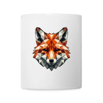 Fuchs Motiv in Polygon Design - Tasse - Weiß - Vorne