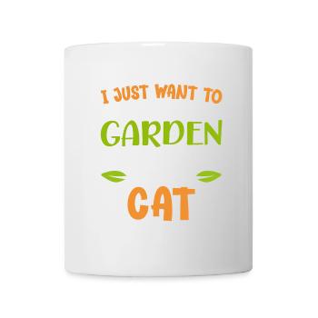 I Just Want Work In My Garden And Hangout My Cats - Mug blanc - blanc - Devant